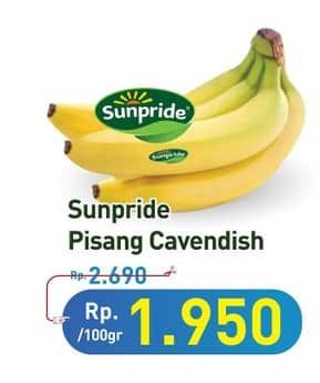 Promo Harga Sunpride Pisang Cavendish per 100 gr - Hypermart