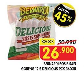 Promo Harga Bernardi Delicious Sosis Sapi Goreng 360 gr - Superindo