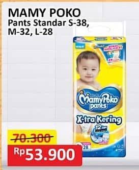 Promo Harga Mamy Poko Pants Xtra Kering S38, M32, L28 28 pcs - Alfamart