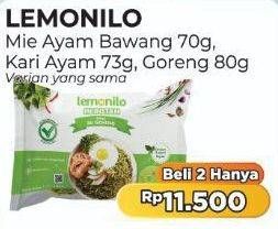 Promo Harga Lemonilo Mi Instan Kari Ayam, Ayam Bawang, Mi Goreng 70 gr - Alfamart