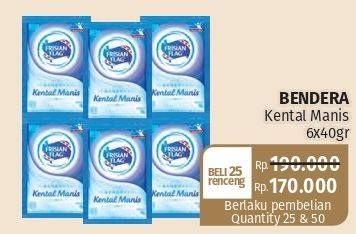 Promo Harga FRISIAN FLAG Susu Kental Manis per 6 sachet 40 gr - Lotte Grosir