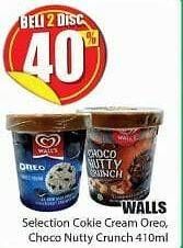 Promo Harga WALLS Selection Oreo Cookies Cream, Choco Nutty Crunch per 2 pcs 410 ml - Hari Hari