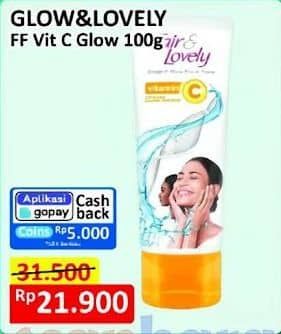 Promo Harga Glow & Lovely (fair & Lovely) Facial Foam Bright C Glow Vitamin C 100 gr - Alfamart