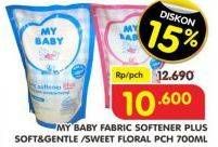Promo Harga MY BABY Fabric Softener Soft Gentle, Sweet Floral 700 ml - Superindo