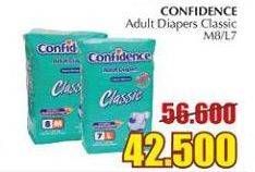 Promo Harga CONFIDENCE Adult Diapers Classic M8, L7  - Giant