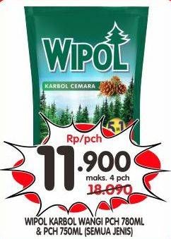 Promo Harga WIPOL Karbol Wangi 750ml/780ml  - Superindo