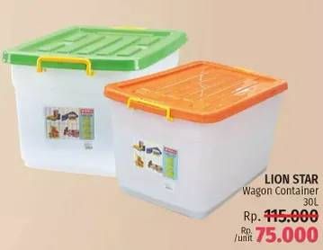 Promo Harga LION STAR Wagon Container 30000 ml - LotteMart