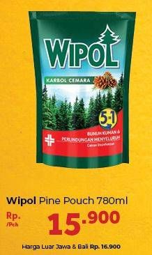 Promo Harga WIPOL Karbol Wangi Pine 780 ml - Carrefour