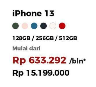 Promo Harga APPLE iPhone 13 128 GB, 256 GB, 512 GB  - Erafone