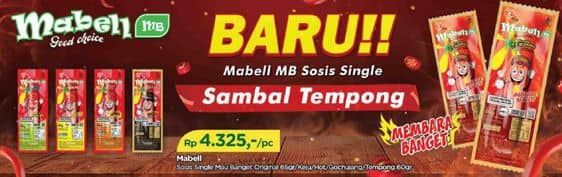 Promo Harga Mabell Sosis Single Original, Keju, Hot, Gojuchang 60 gr - TIP TOP