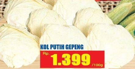 Promo Harga Kol Putih per 100 gr - Hari Hari