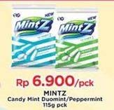 Promo Harga MINTZ Candy Chewy Mint Doublemint, Peppermint 115 gr - Indomaret
