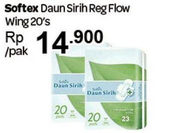 Promo Harga Softex Daun Sirih Wing 23cm 20 pcs - Carrefour