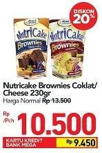 Promo Harga Nutricake Instant Cake Brownies Cokelat, Keju 230 gr - Carrefour