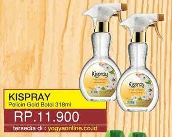 Promo Harga KISPRAY Pelicin Pakaian Spray Glamorous Gold 318 ml - Yogya