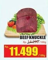 Promo Harga Beef Knuckle (Daging Inside) per 100 gr - Hari Hari