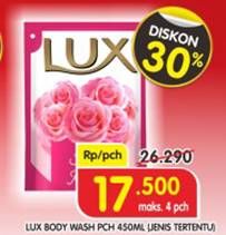 Promo Harga LUX Body Wash Jenis Tertentu 450 ml - Superindo
