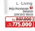 Promo Harga Living L Meja Prasmanan Melamin 180x60x75 Cm  - Lotte Grosir