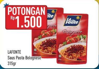 Promo Harga LA FONTE Saus Pasta Bolognese 315 gr - Hypermart