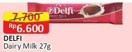 Promo Harga DELFI Chocolate Dairy Milk 27 gr - Alfamart