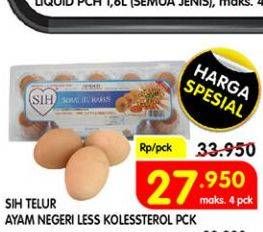 Promo Harga SIH Telur Ayam Negeri Less Kolesstero 10 pcs - Superindo