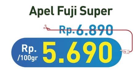 Promo Harga Apel Fuji Super per 100 gr - Hypermart