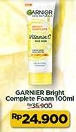 Promo Harga Garnier Bright Complete Face Wash 100 ml - Indomaret