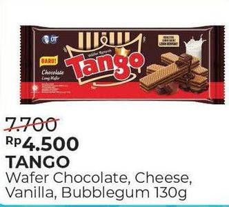 Promo Harga TANGO Long Wafer Kecuali Chocolate, Kecuali Vanilla Milk, Kecuali Cheese, Kecuali Bubblegum 130 gr - Alfamart