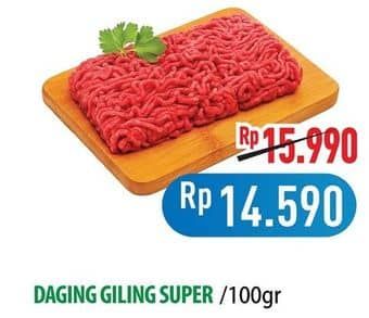 Promo Harga Daging Giling Sapi Super per 100 gr - Hypermart