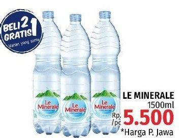 Promo Harga LE MINERALE Air Mineral 1500 ml - LotteMart