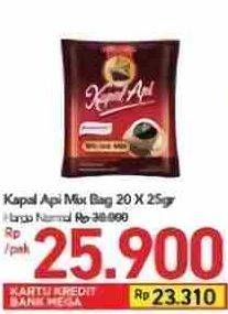 Promo Harga Kapal Api Kopi Bubuk Special Mix per 20 sachet 25 gr - Carrefour