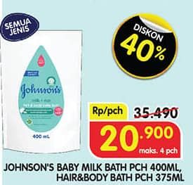 Promo Harga Johnsons Baby Bath All Variants 400 ml - Superindo