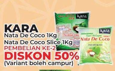 Promo Harga KARA Nata De Coco Original, Cocopandan Slice 1000 gr - Yogya