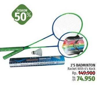 Promo Harga Racket Badminton With 6s Kock per 2 pcs - LotteMart