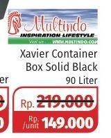 Promo Harga MULTINDO Xavier Container Box Solid 90 ltr - Lotte Grosir