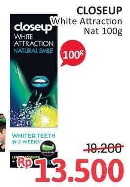 Promo Harga CLOSE UP Pasta Gigi White Attraction Natural Smile 100 gr - Alfamidi