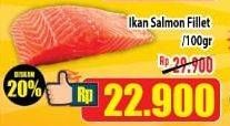 Promo Harga Salmon Fillet per 100 gr - Hypermart