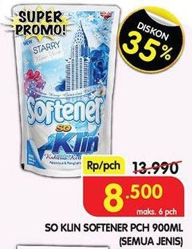 Promo Harga So Klin Softener All Variants 900 ml - Superindo