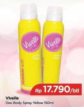 Promo Harga VIVELLE Body Spray Yellow 150 ml - TIP TOP