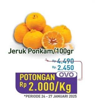 Promo Harga Jeruk Ponkam per 100 gr - Hypermart