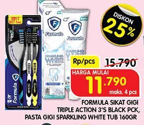 Promo Harga Formula Sikat Gigi/Pasta Gigi  - Superindo