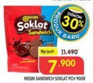 Promo Harga Nissin Soklat Sandwich 90 gr - Superindo