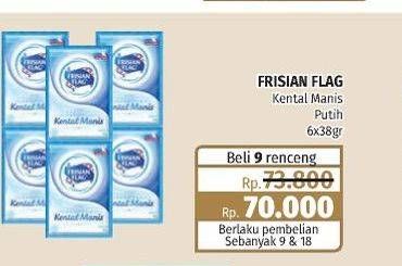 Promo Harga Frisian Flag Susu Kental Manis Putih per 6 sachet 40 gr - Lotte Grosir