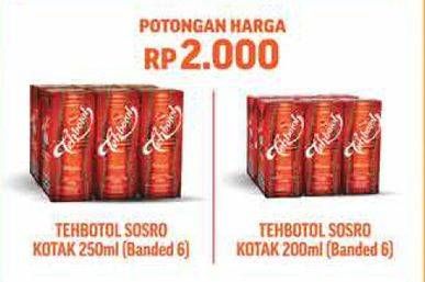 Promo Harga SOSRO Teh Botol Original, Original 200 ml - Hypermart