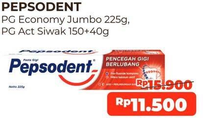 Promo Harga PEPSODENT Pasta Gigi Pencegah Gigi Berlubang White 225 gr - Alfamart