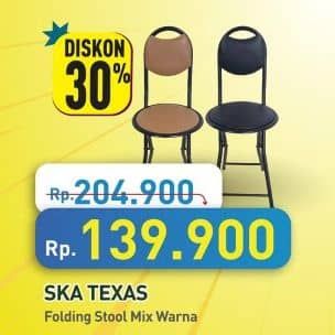 Promo Harga SKA Texas Folding Stool Mix Warna  - Hypermart