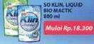 Promo Harga SO KLIN Biomatic Liquid Detergent Front Load, Top Load 800 ml - Hypermart