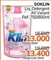 Promo Harga SO KLIN Liquid Detergent + Softergent Pink 750 ml - Alfamidi