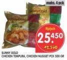 Promo Harga SUNNY GOLD Chicken Nugget / Tempura 500gr  - Superindo