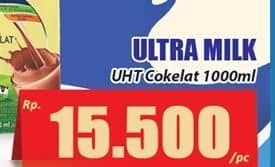 Promo Harga Ultra Milk Susu UHT Coklat 1000 ml - Hari Hari